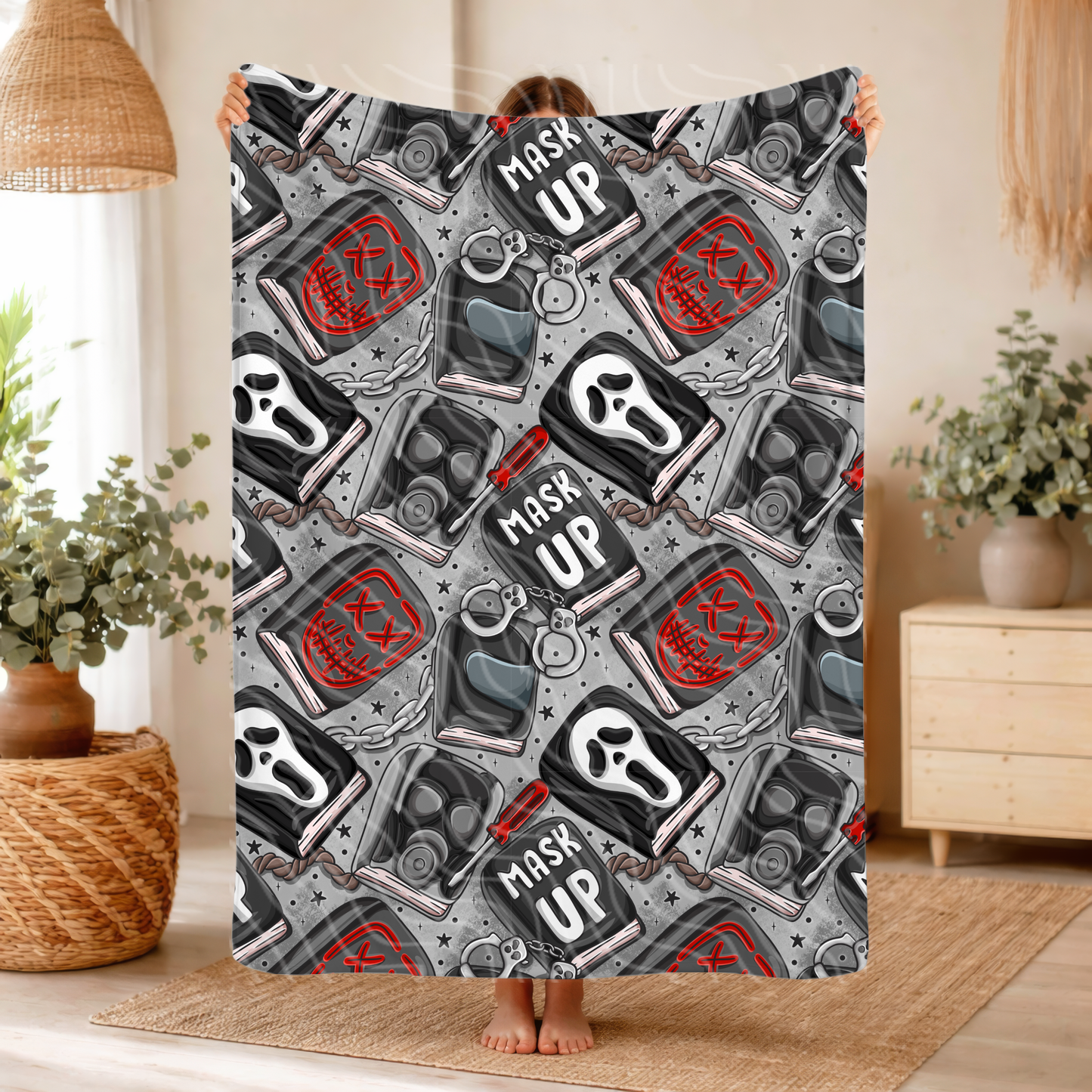 Mask Up - Throw Blanket