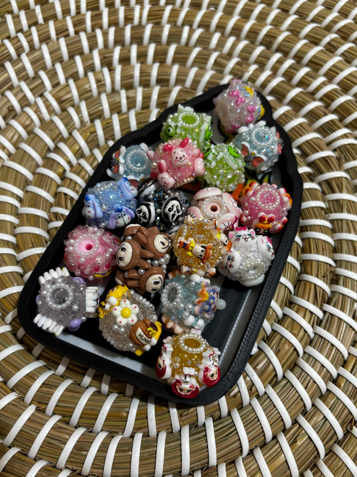 5 Pack Character Fancy Beads