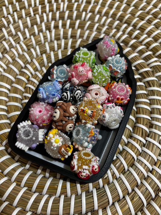 5 Pack Character Fancy Beads