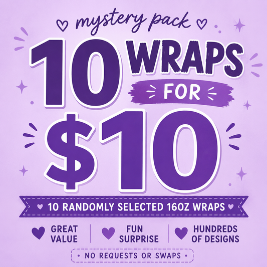 Mystery Pack – 10 x 16oz Wraps