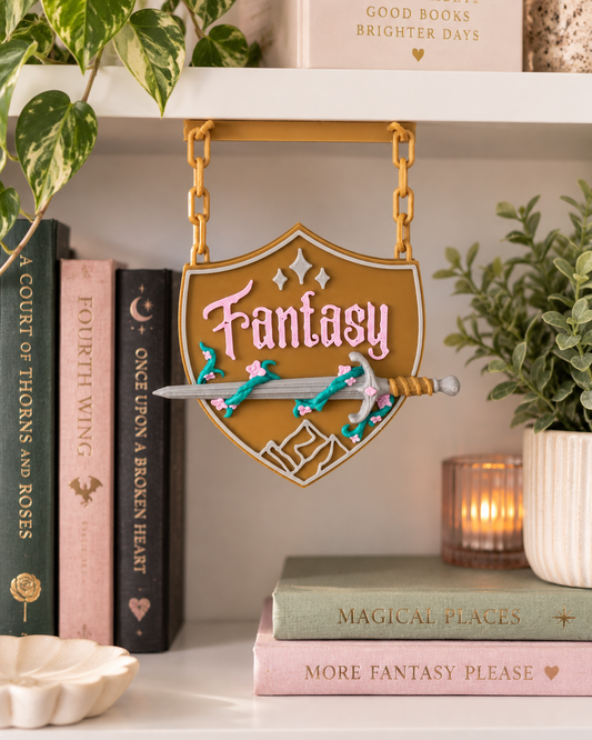 Fantasy Hanging Bookshelf Sign