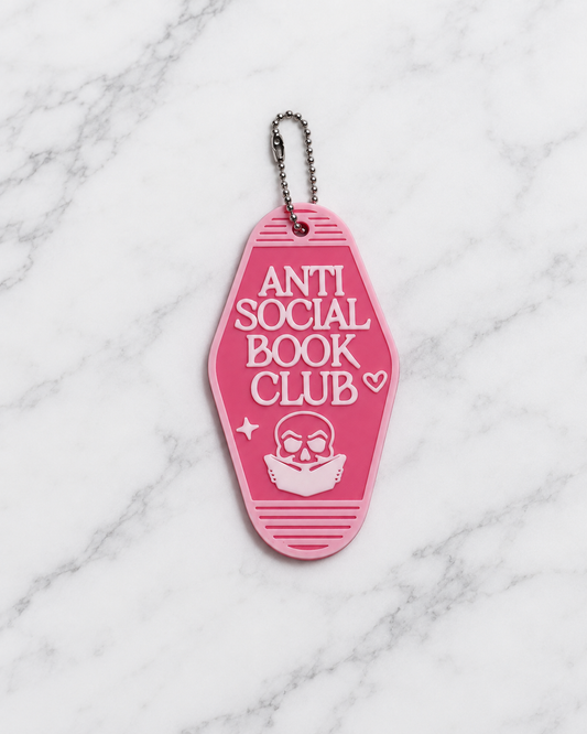Anti Social Book Club Motel Keychain