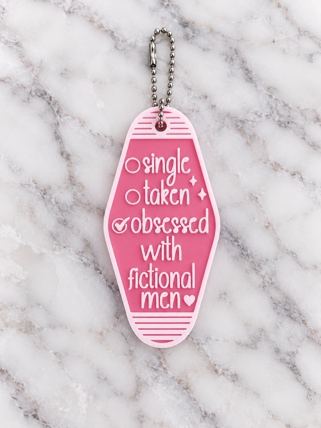 Obsessed With Fictional Men Motel Keychain