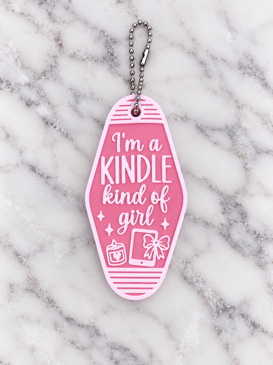 Kindle Girl Motel Keychain
