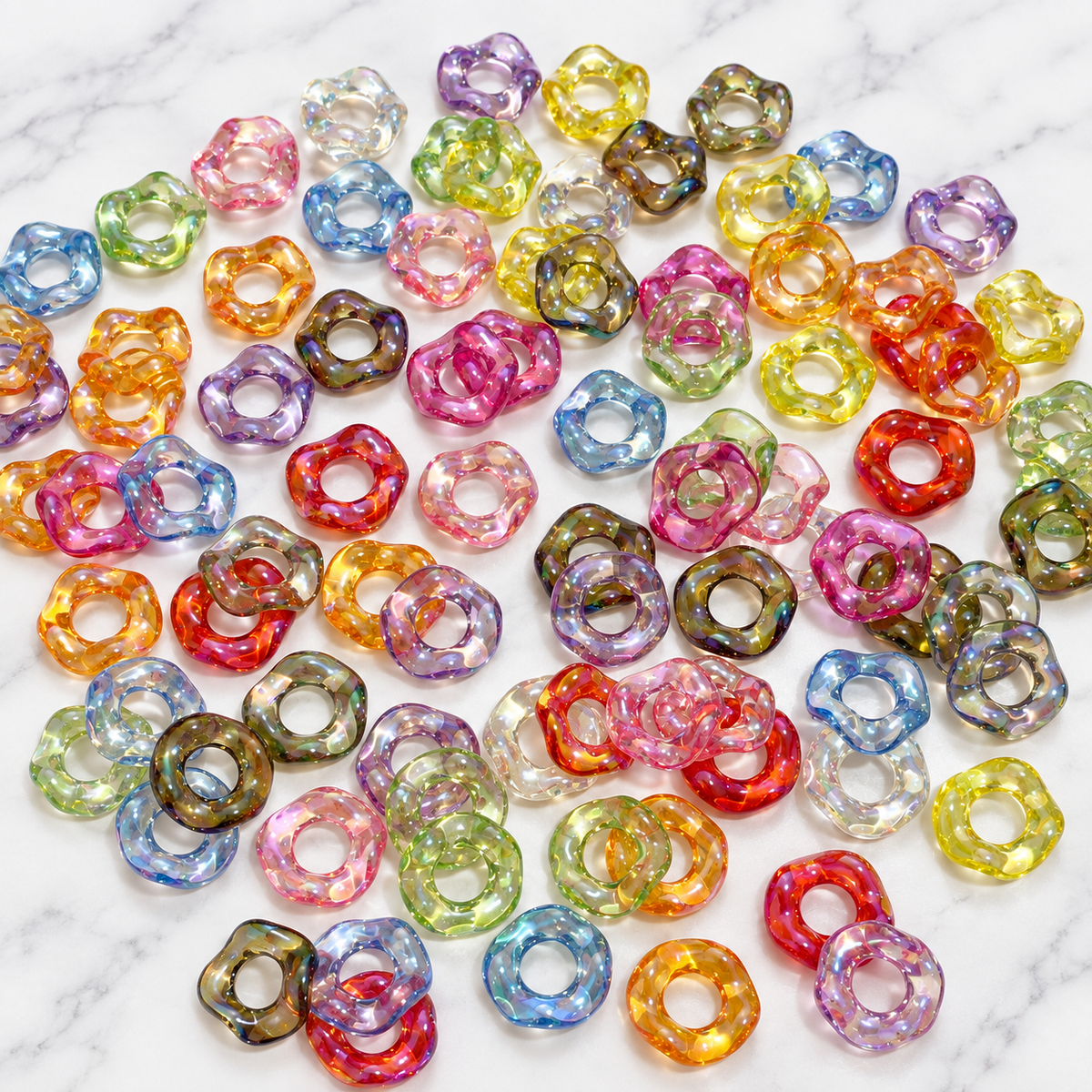 Iridescent Wavy Spacer - 25 Pack