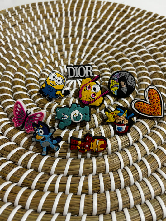 10 Pack Mystery Straw Charms