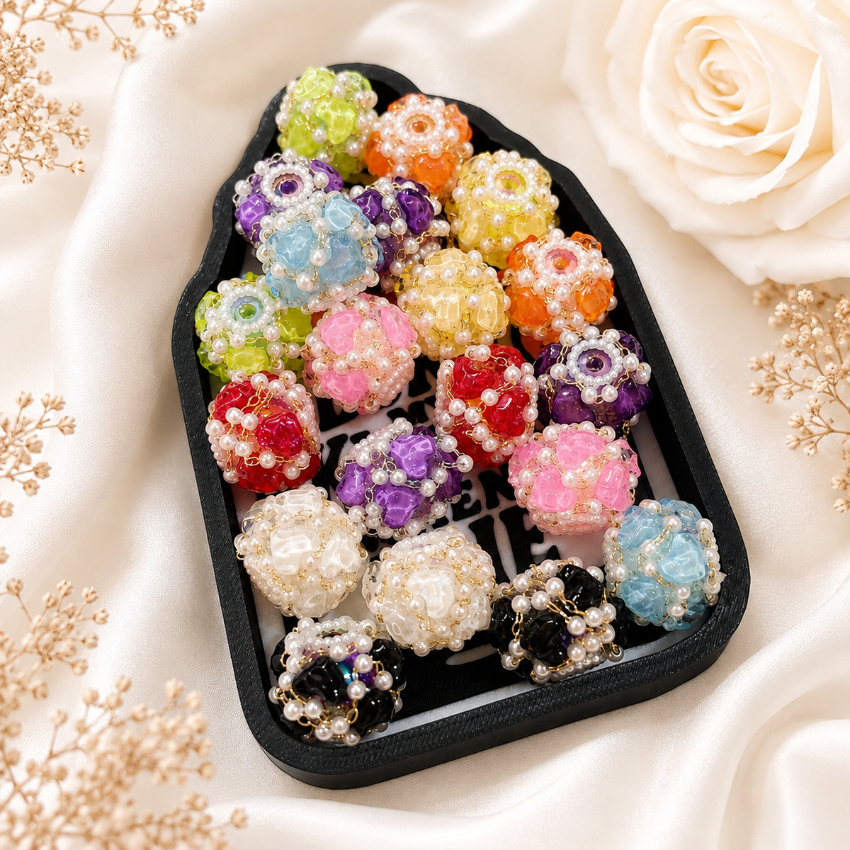 Pearl Chain Heart Fancy Bead