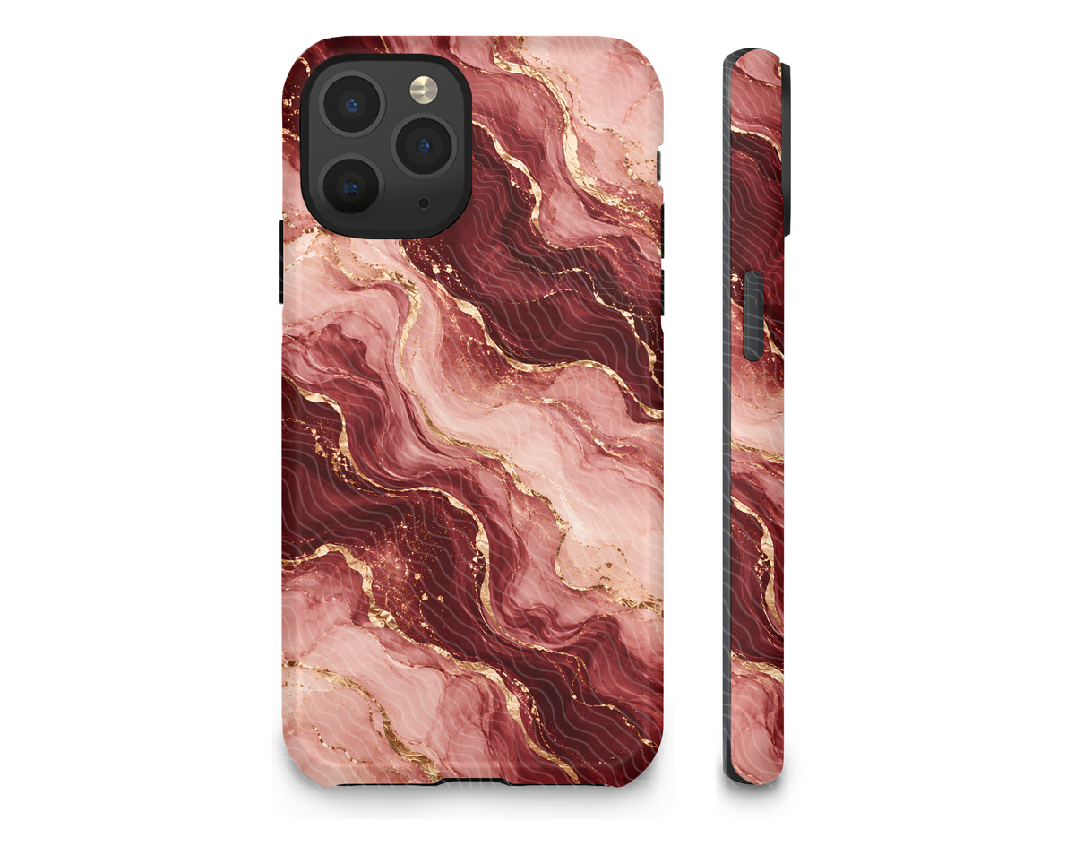 Burgundy Blush Marble | MagSafe Phone Case