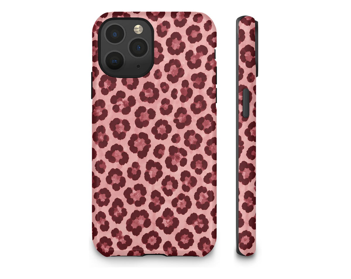 Burgundy Leopard | MagSafe Phone Case