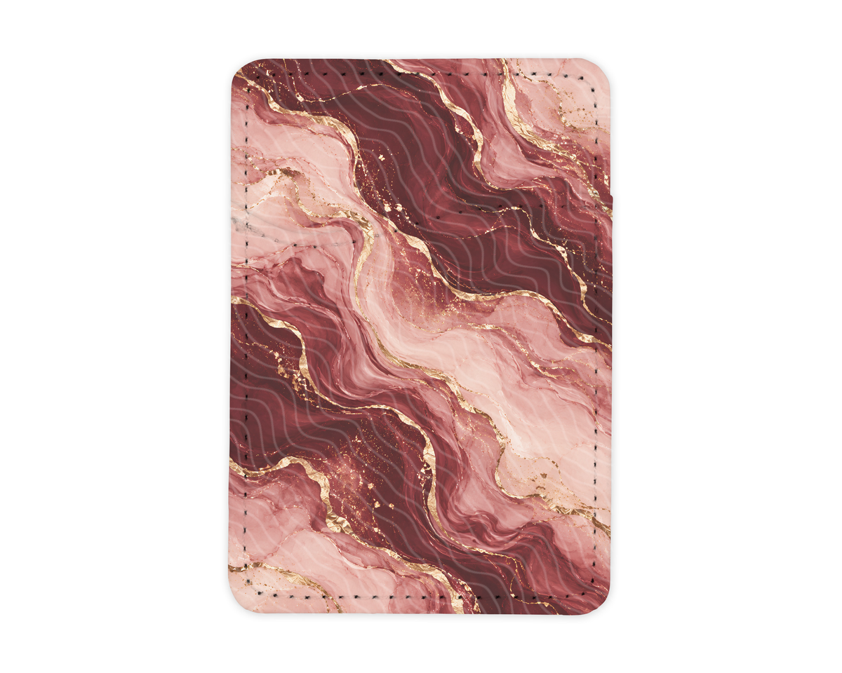 Burgundy Blush Marble | MagSafe Card Holder