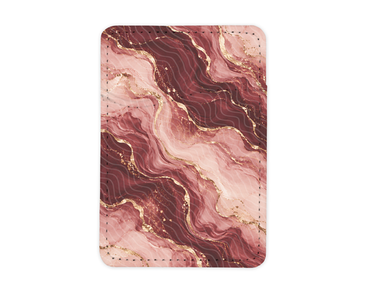 Burgundy Blush Marble | MagSafe Card Holder