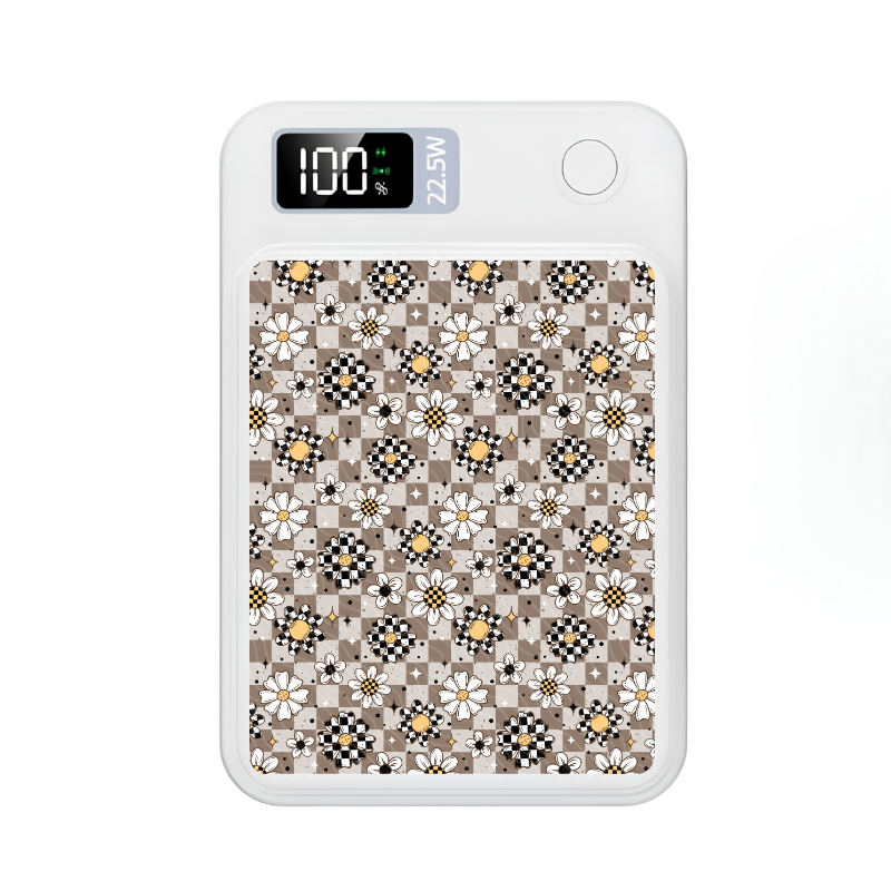 Checkered Bloom | MagSafe Power Bank