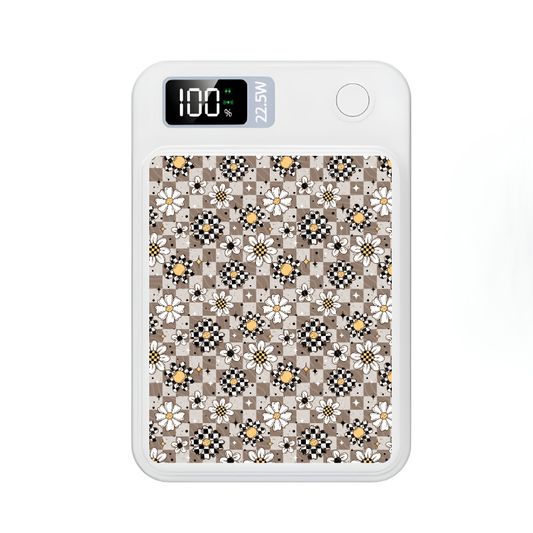 Checkered Bloom | MagSafe Power Bank