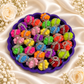 Neon Rose Hearts Fancy Bead