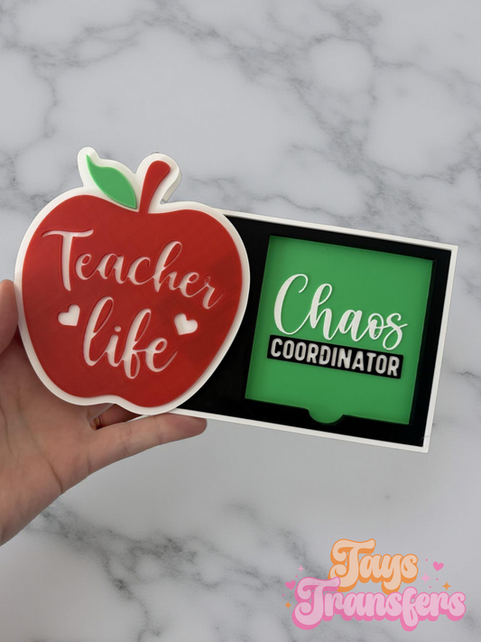 Teacher Life Sticky Note Holder