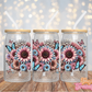 Blue/Pink Flowers - 16OZ UV DTF Wrap