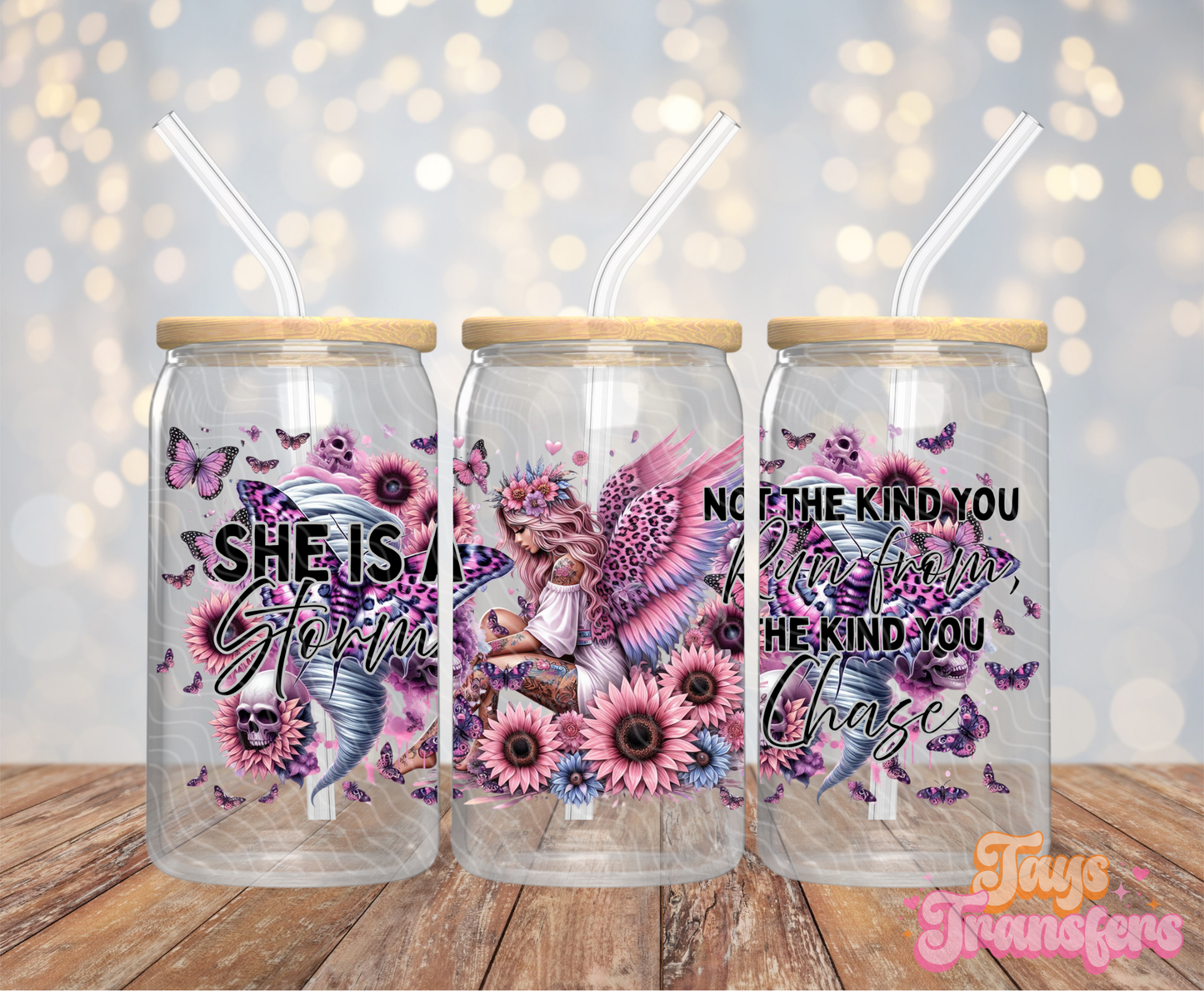 She Is A Storm - 16OZ UV DTF Wrap