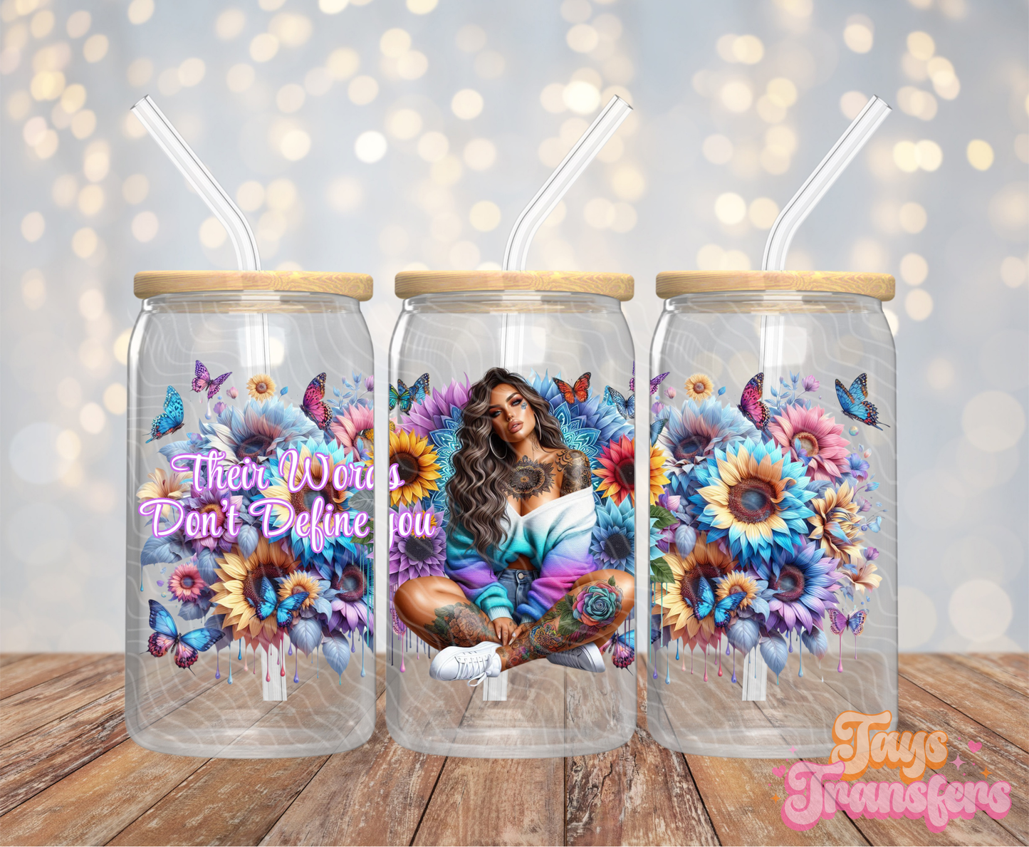 Their Words Don't Define You - 16OZ UV DTF Wrap