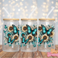 Teal Butterflies - 16OZ UV DTF Wrap