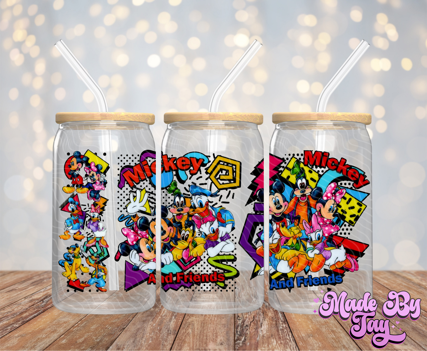 M_ckey & Fri_nds - 16OZ UV DTF Wrap