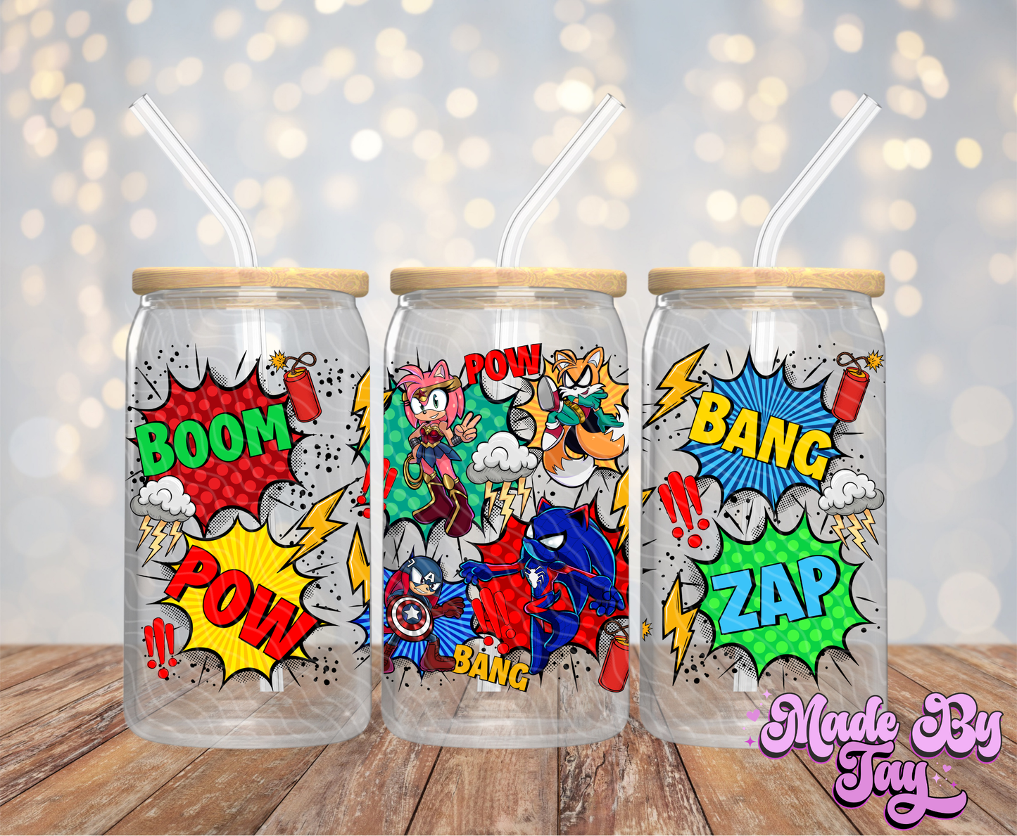 S_nic Superheroes - 16OZ UV DTF Wrap