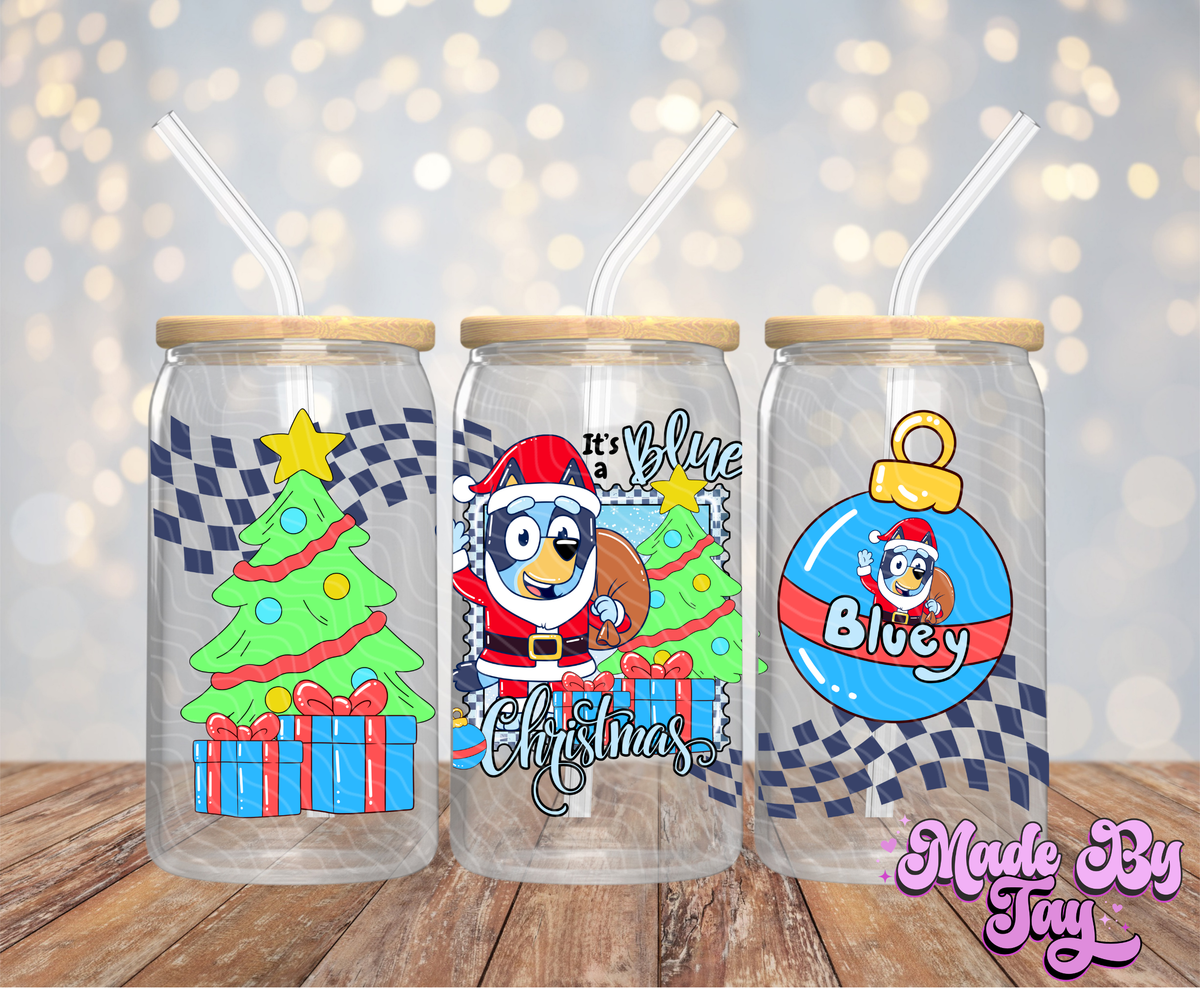 Blue Christmas - 16OZ UV DTF Wrap