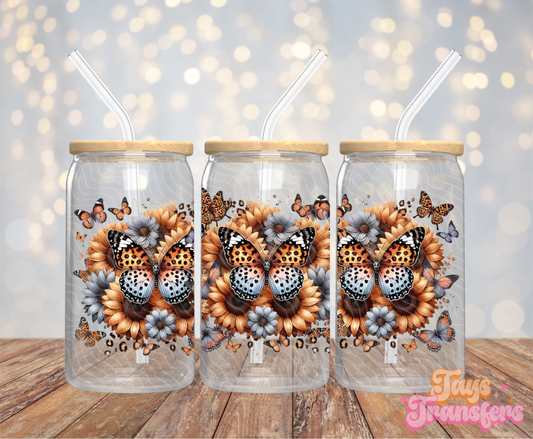 Butterfly Floral - 16OZ UV DTF Wrap