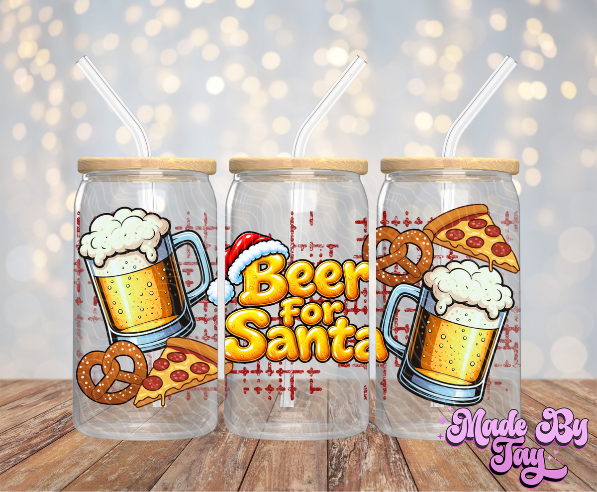 Beer For Santa - 16OZ UV DTF Wrap