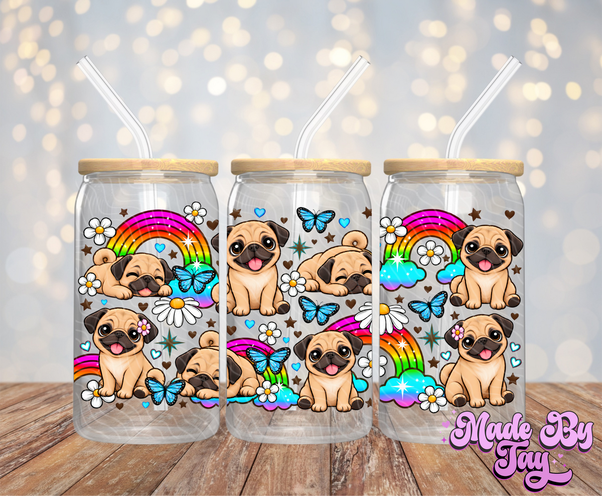 Pug - 16OZ UV DTF Wrap