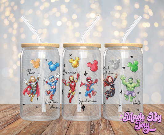 Superheroes Balloons - 16OZ UV DTF Wrap