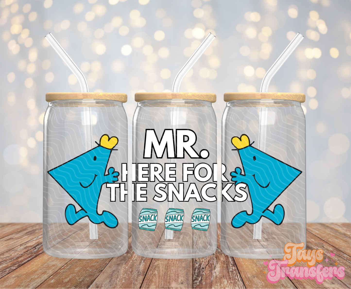 Here For The Snacks - 16OZ UV DTF Wrap