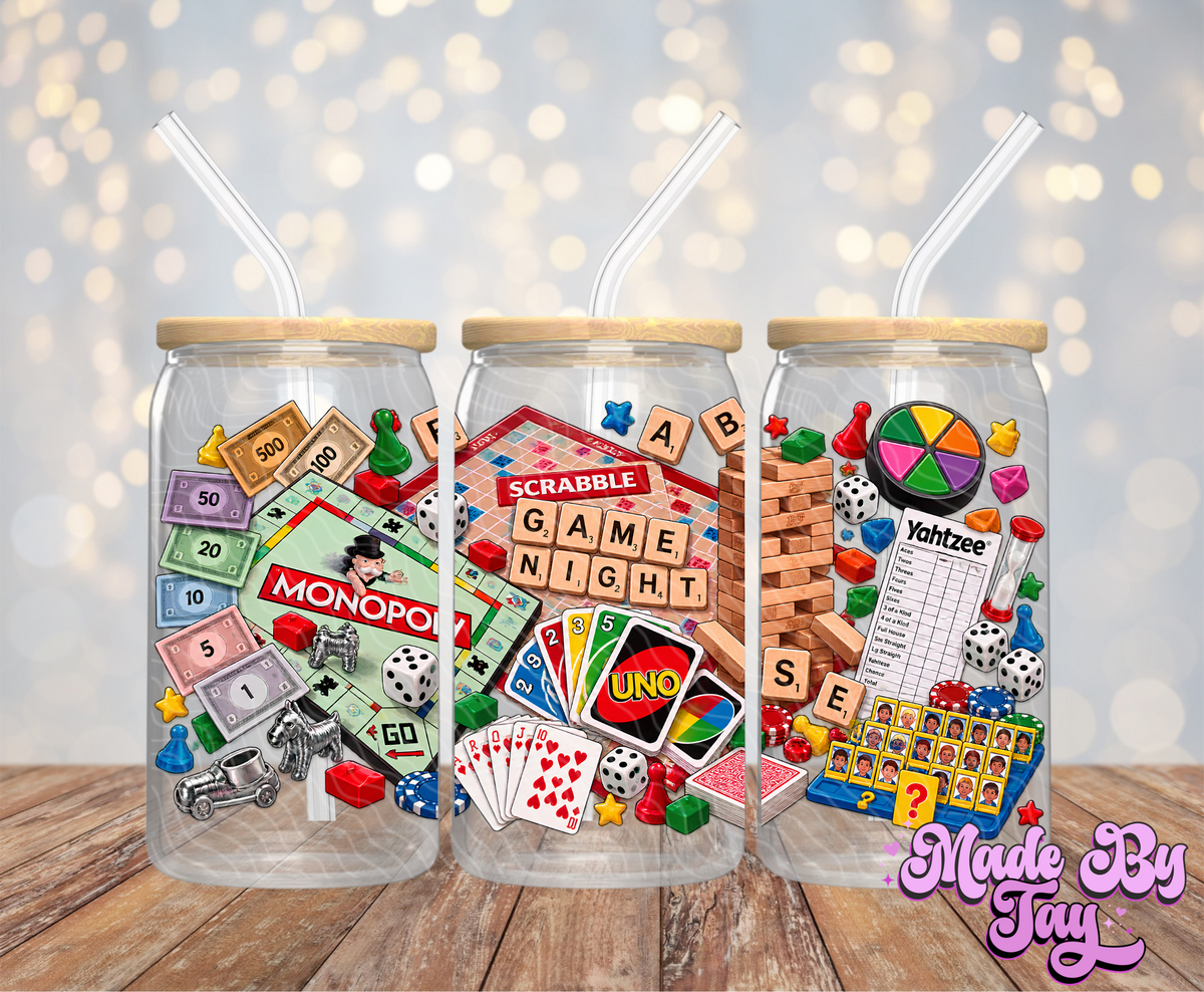 Game Night - 16OZ UV DTF Wrap