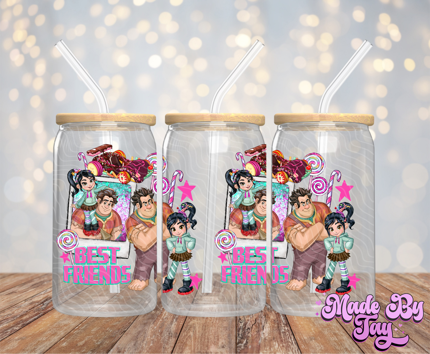 Wr_ck It R_lph Bestie - 16OZ UV DTF Wrap