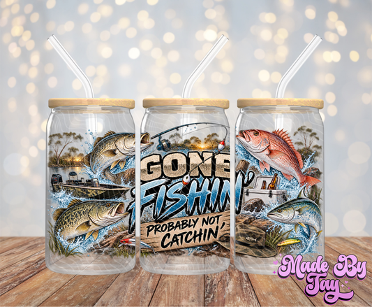 Gone Fishin' - 16OZ UV DTF Wrap