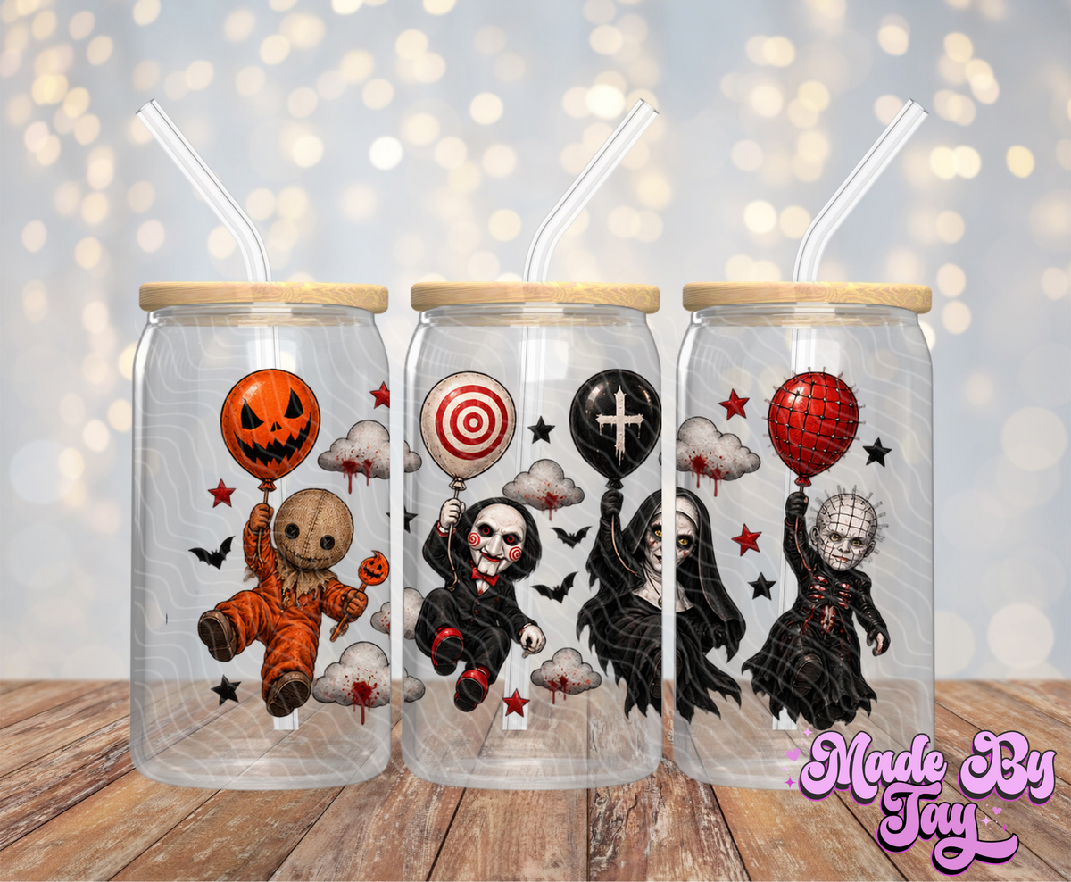 Horror Balloons - 16OZ UV DTF Wrap