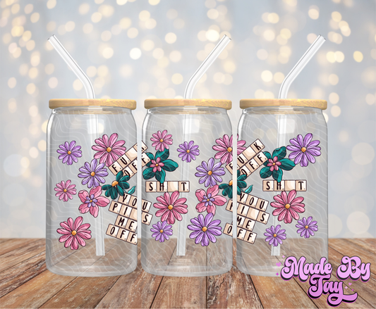 Floral Scrabble Sass - 16OZ UV DTF Wrap