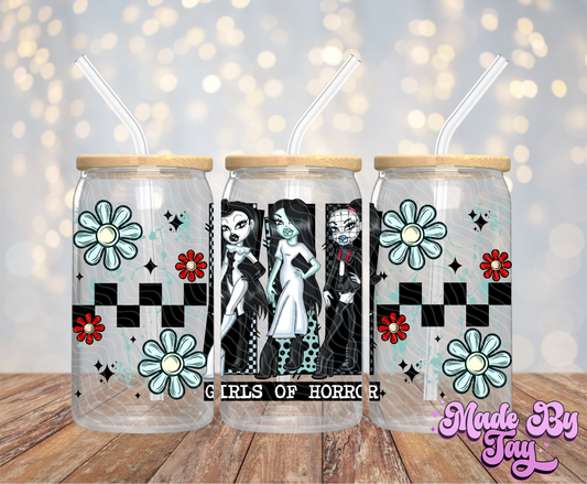 Br_tz Girls Of Horror - 16OZ UV DTF Wrap