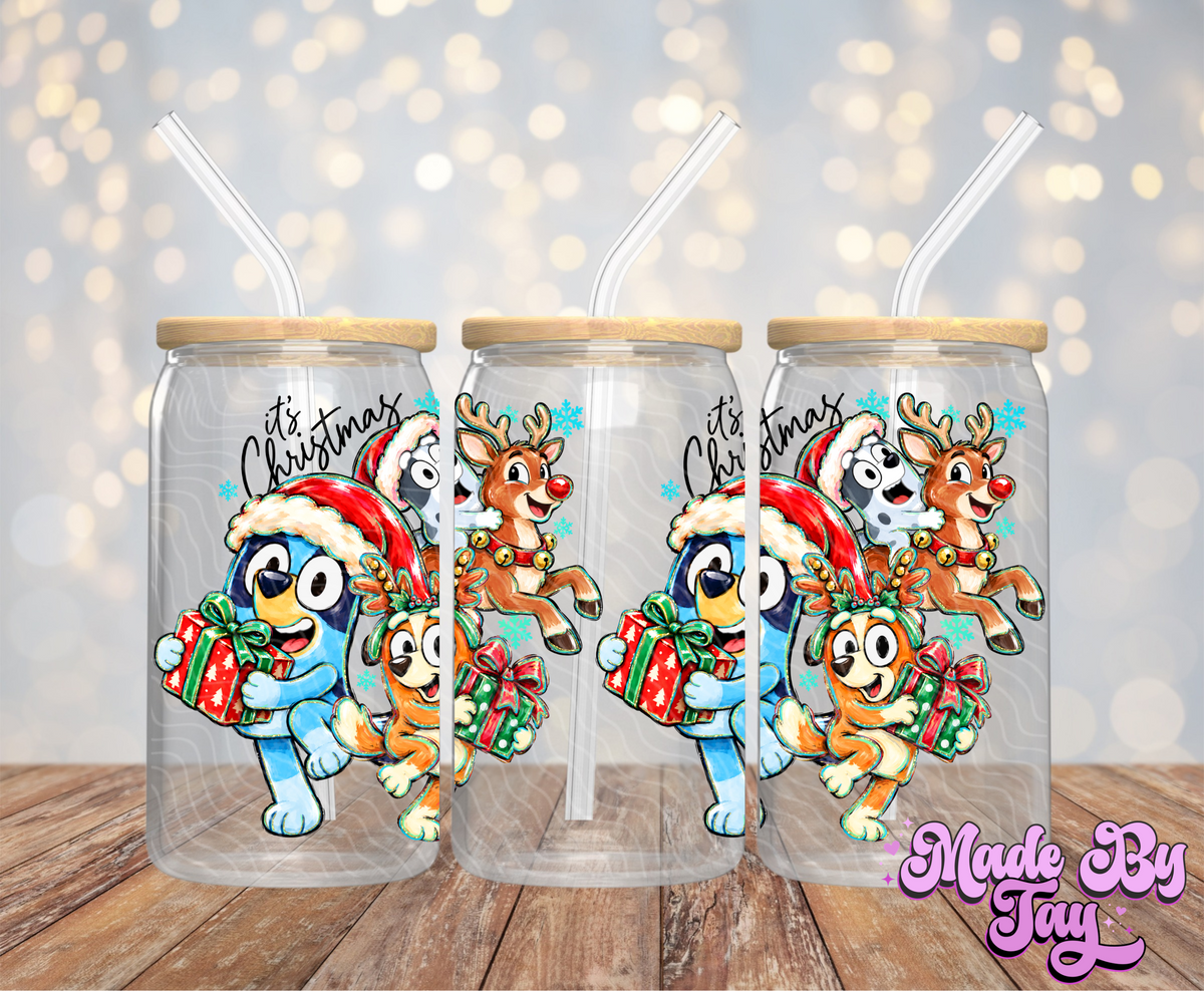 Blu_y Christmas - 16OZ UV DTF Wrap