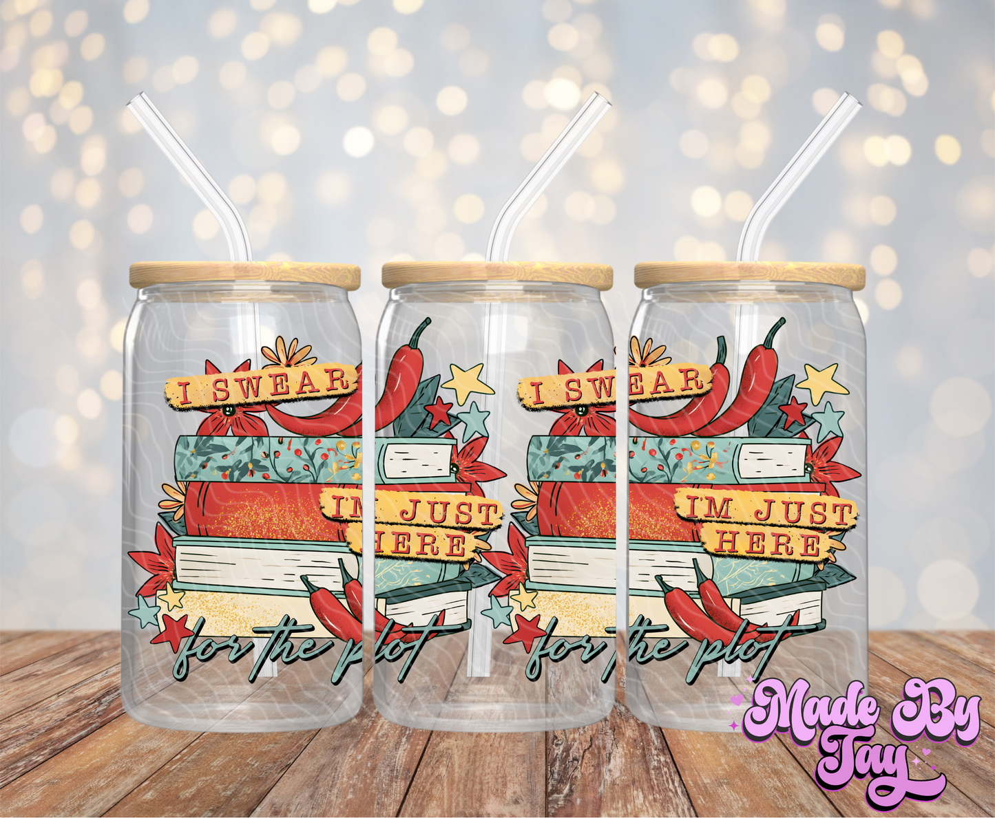Just Here For The Plot - 16OZ UV DTF Wrap