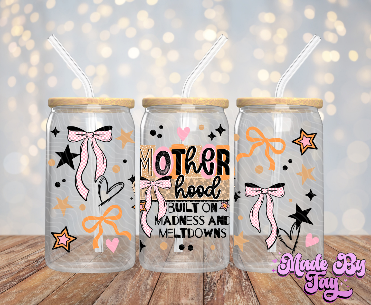 Orange Motherhood Madness - 16OZ UV DTF Wrap