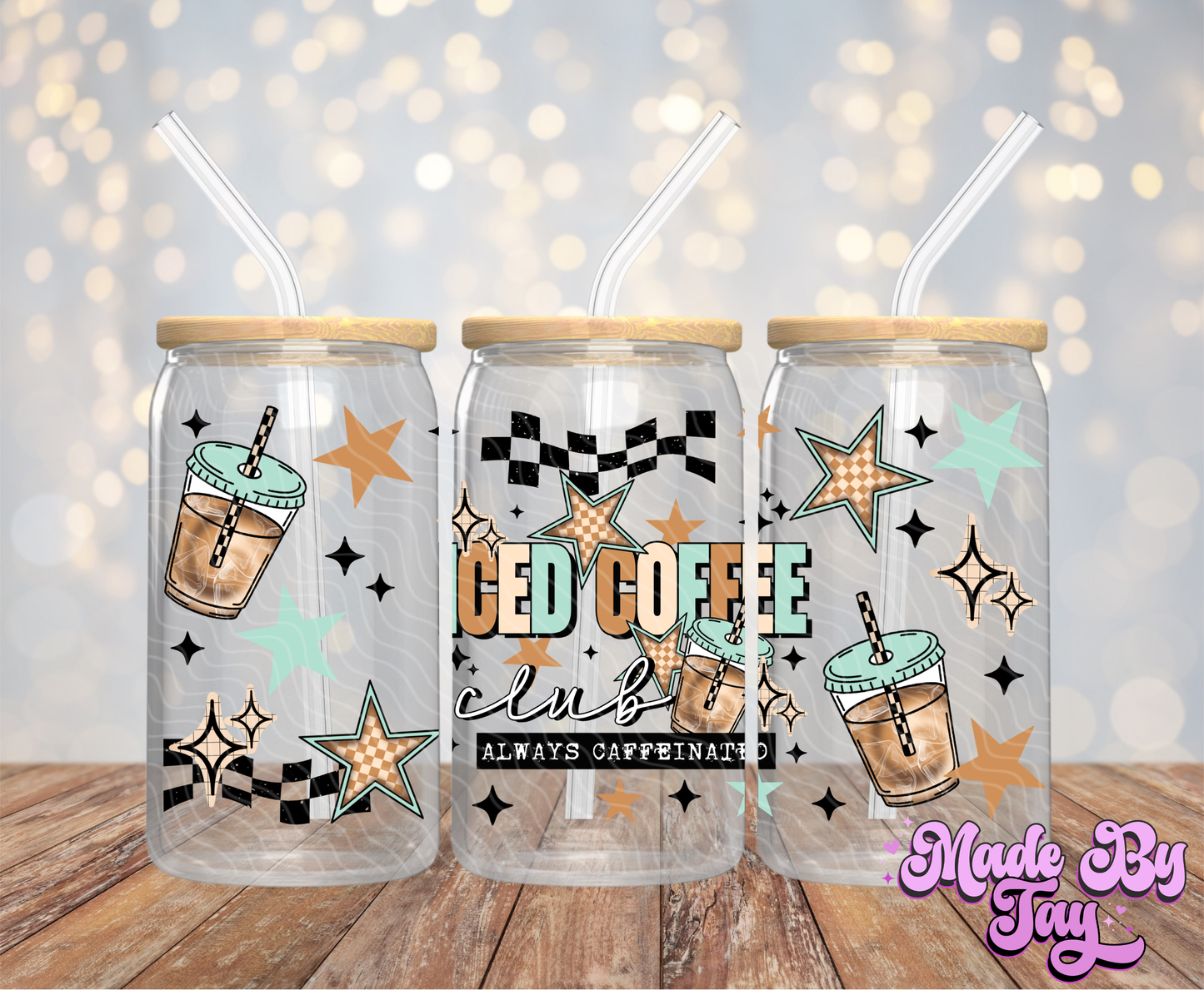 Iced Coffee Club - 16OZ UV DTF Wrap