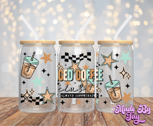 Iced Coffee Club - 16OZ UV DTF Wrap