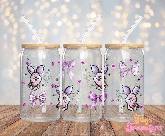 Piglet Bows - 16OZ UV DTF Wrap