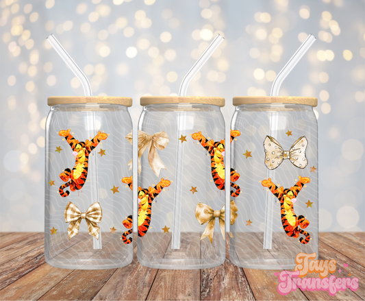 Tigger Bows - 16OZ UV DTF Wrap