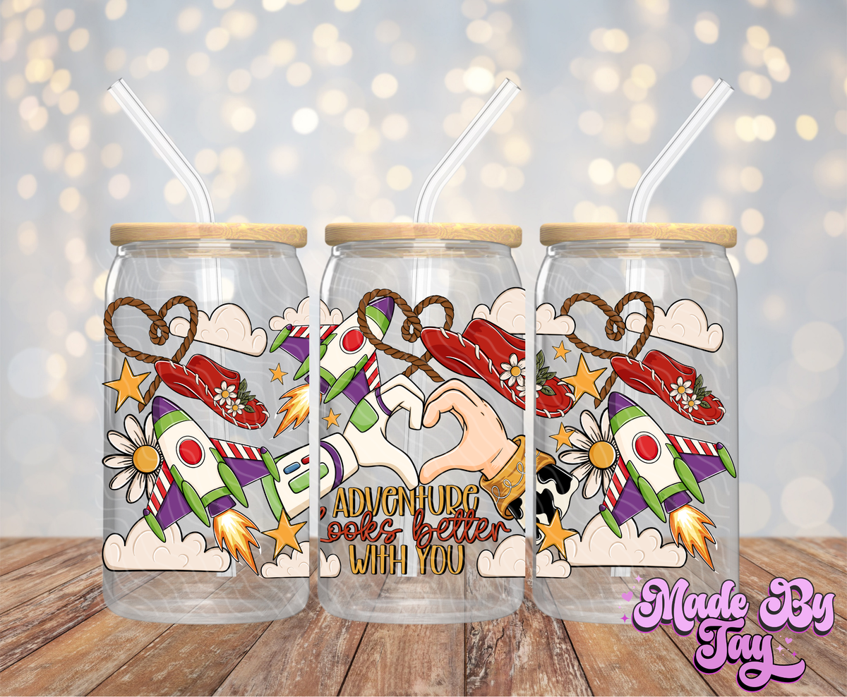 B_zz & J_ssie Hands - 16OZ UV DTF Wrap