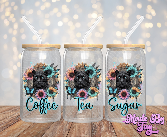 Panther Canister Decals - 16OZ UV DTF Wrap