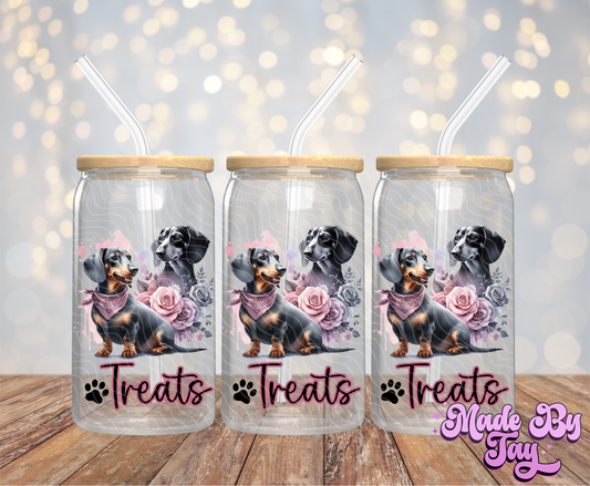 Dachshund Canister Decals - 16OZ UV DTF Wrap