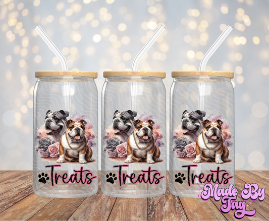 Bulldog Canister Decals - 16OZ UV DTF Wrap