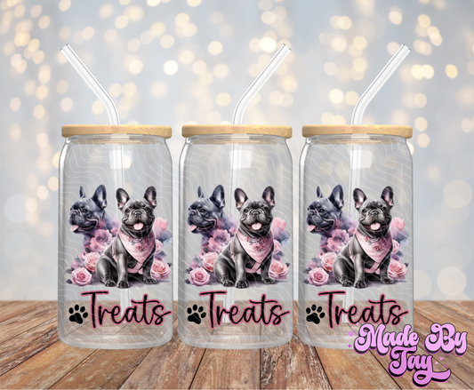 Frenchie Canister Decals - 16OZ UV DTF Wrap