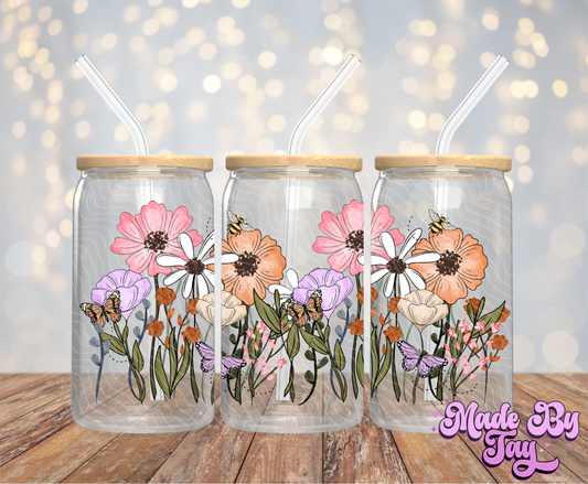 Wildflower Strip - 16OZ UV DTF Wrap